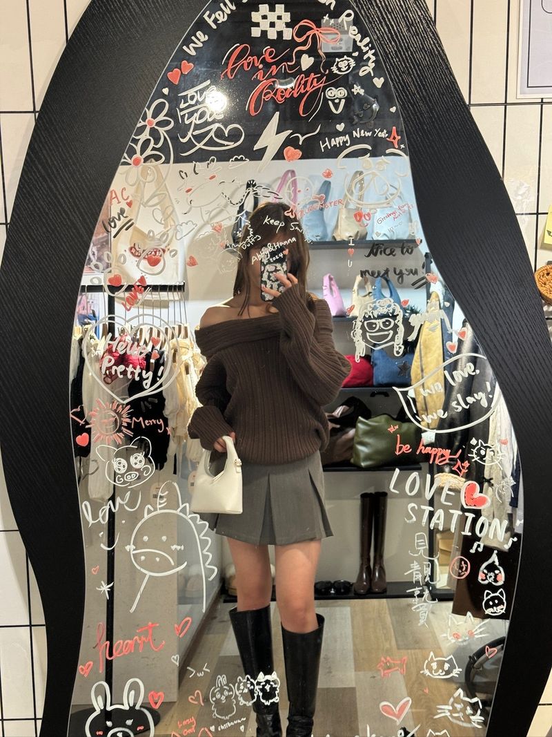 Oversized Off-shoulder Chunky Sweater - Brown