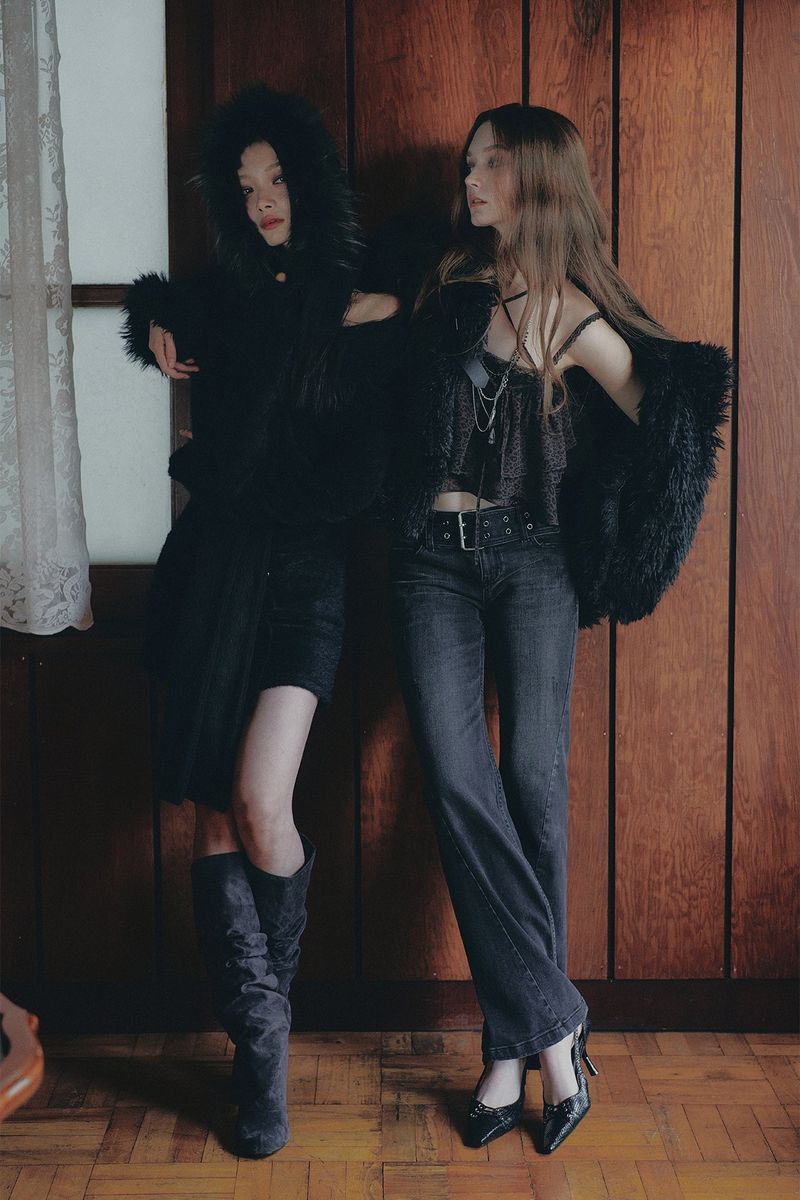 PAIN OR PLEASURE（ペインオアプレジャー）の「VERA BELTED BOOT-CUT DENIM black（Pants）」