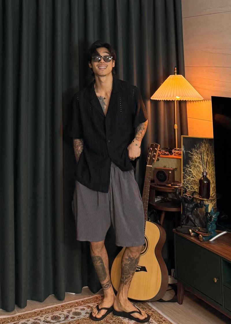 Pleated Balloon-Fit Shorts 3COLOR