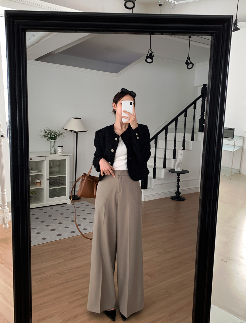 Lesen Tension Wide Slacks / 4 colors