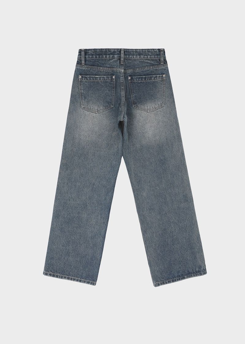 [MADE] Tecon Cutout Wide Denim Pants