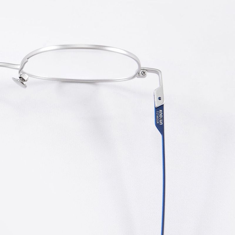 Knouun Round titanium glasses CODE. 103. B Silver