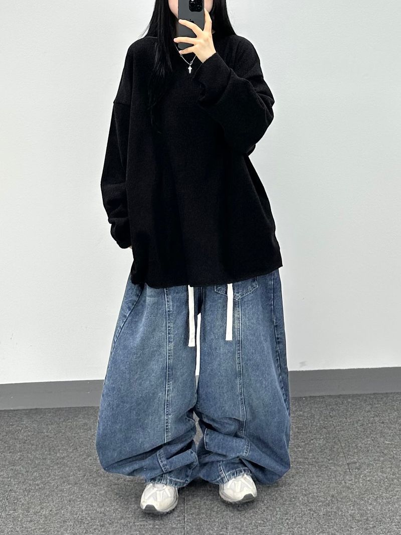 stretch boat-neck knit long sleeve