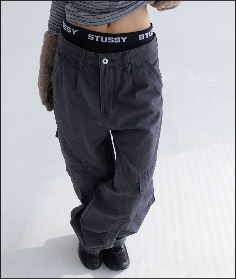 Koke pigment cotton cargo pants