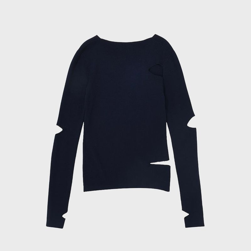 SECTION CUT PULLOVER_DARK NAVY
