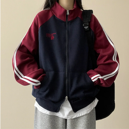 Gling Track Two Way High Neck Zip-Up [Fleece]