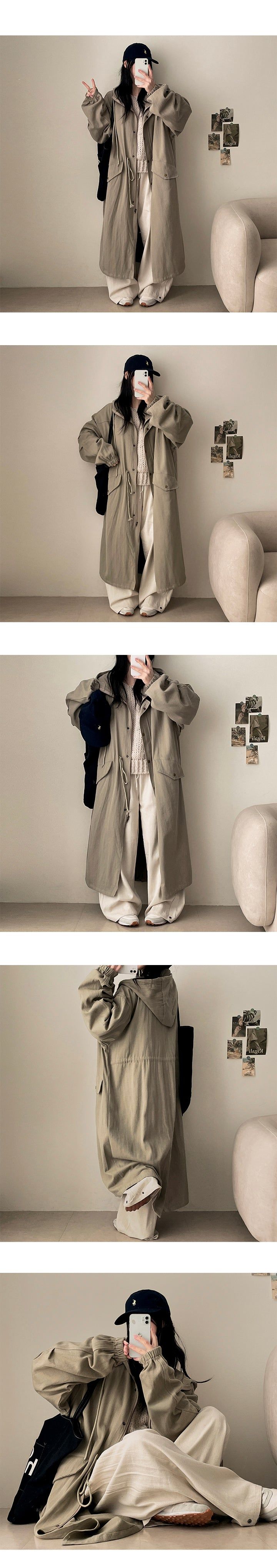 Rainside pintuck snap cotton wide pants