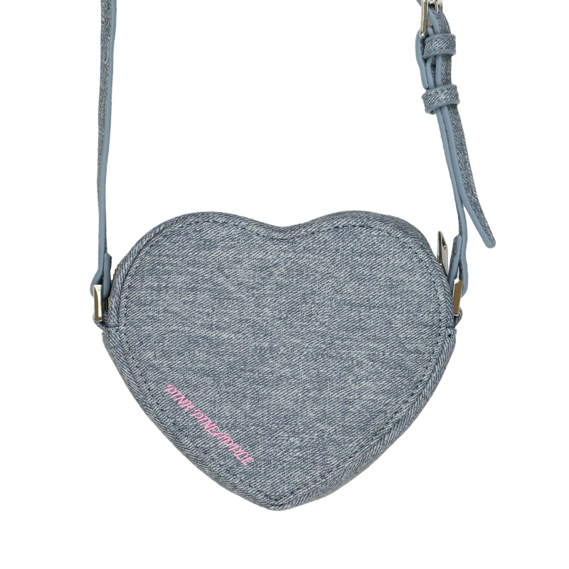 PETITE DENIM HEART BAG