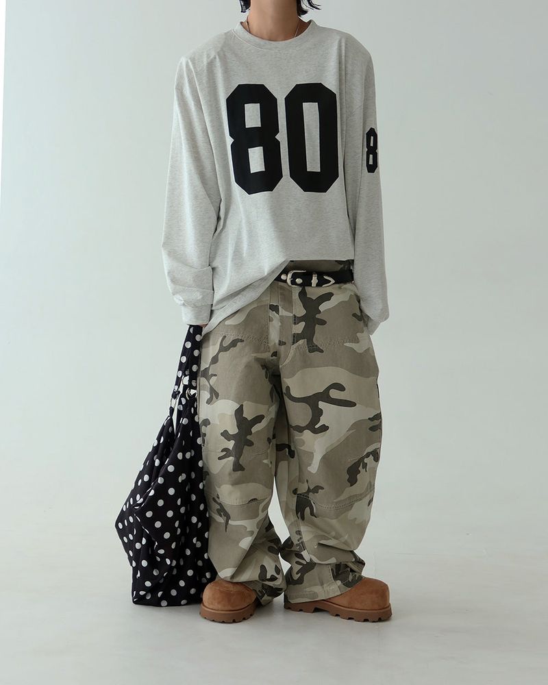 80 Number Oversized Fit Sweatshirt