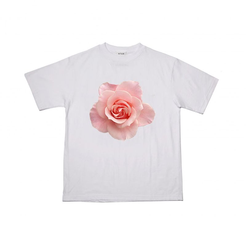 ATAR（アタル）の「フラワープリントワイド半袖Tシャツ（トップス）」
