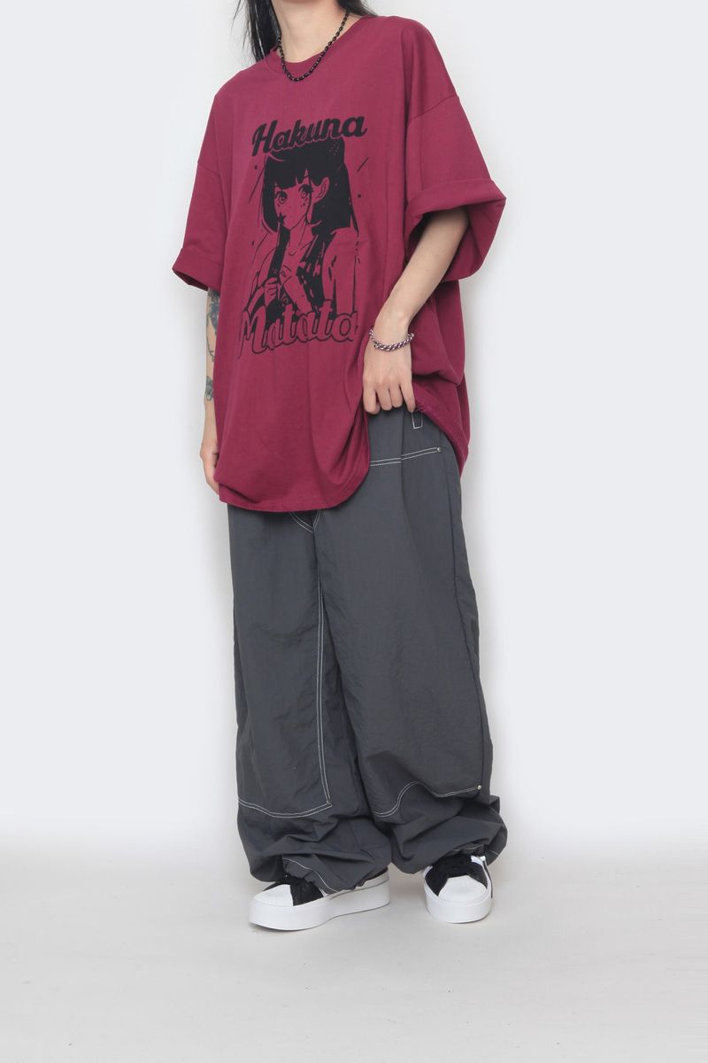 double-stitch nylon pants