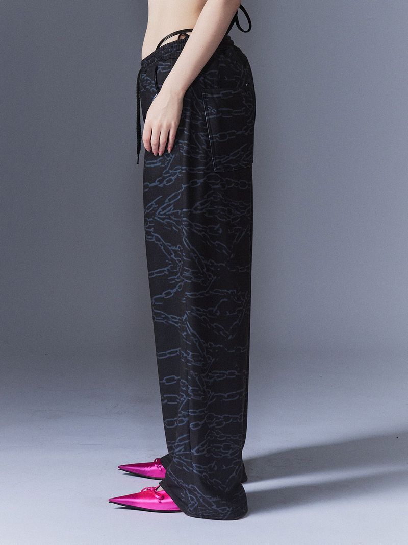Chain Embroidery Pants