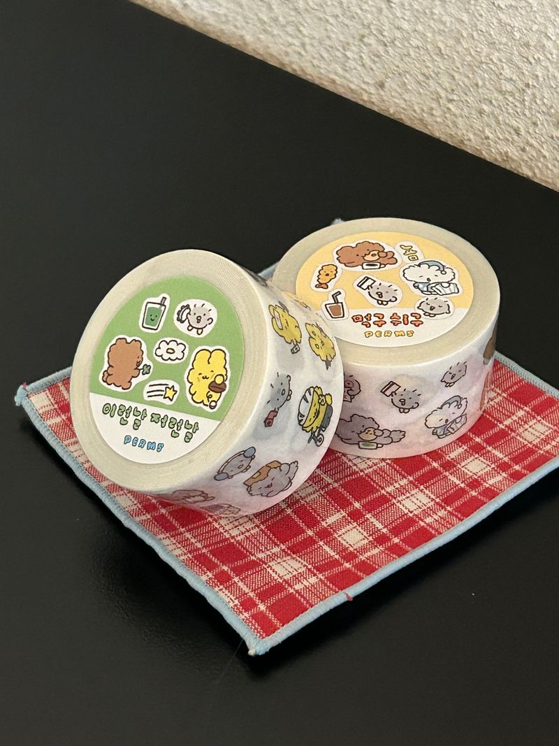 キスカットステッカーロールテープ - 食べて休む
