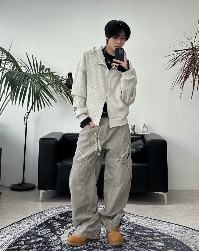 Fron Waffle Burton Hood Zip-Up