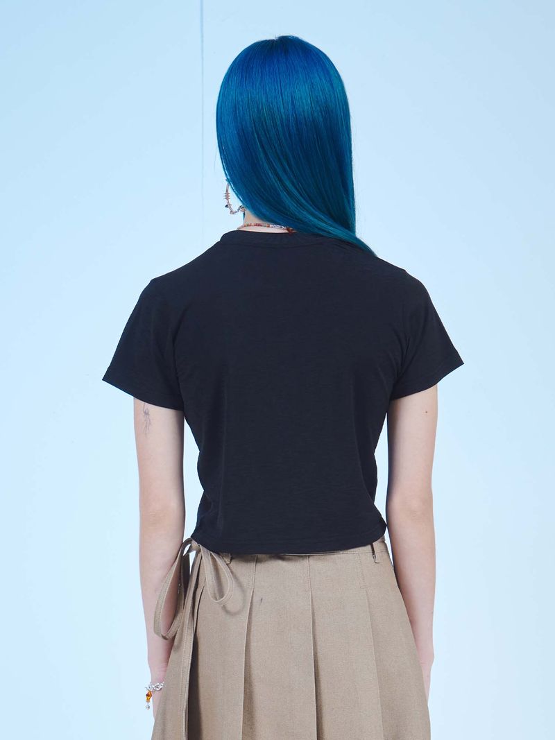 NEVER DIE CROP T-SHIRTS(BK)