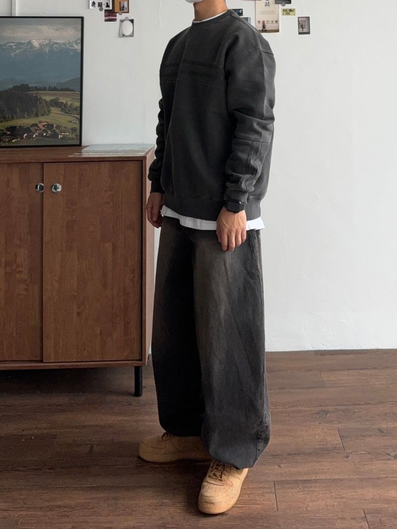 Natural balloon denim pants (3color)