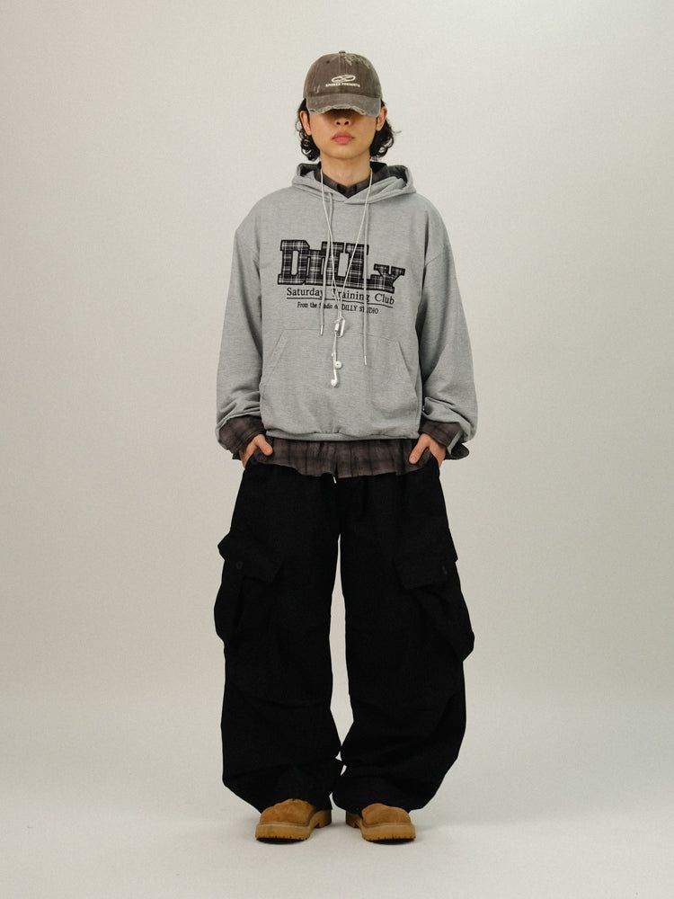 LILY Check Patch Hoody T-shirt