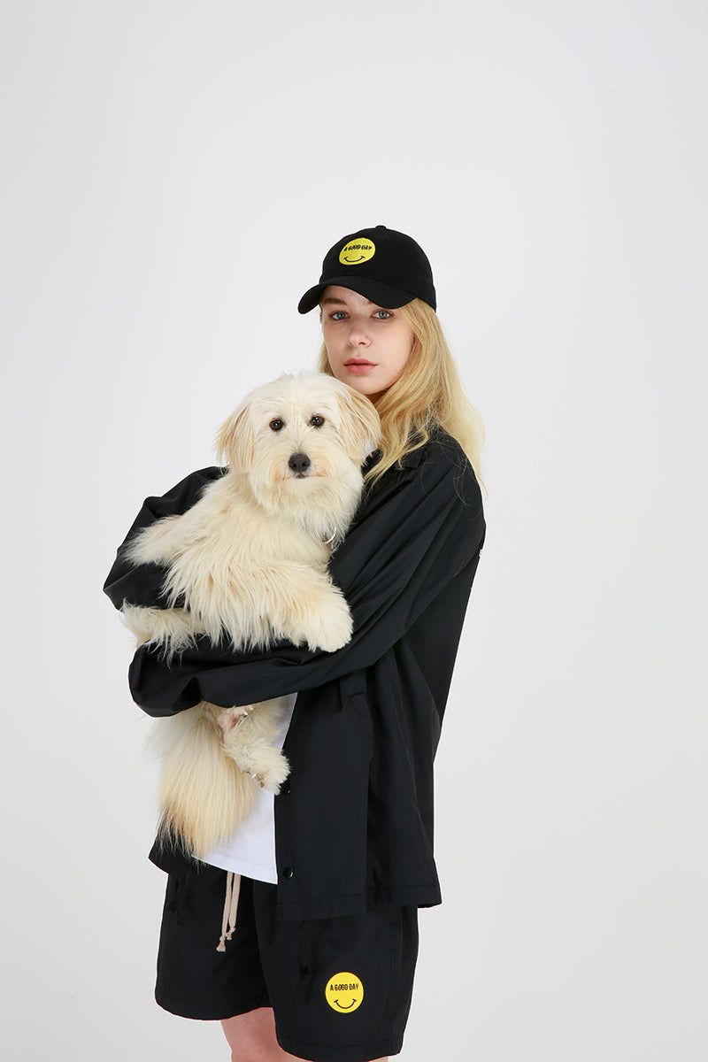SMILE HALF PANTS (BLACK)