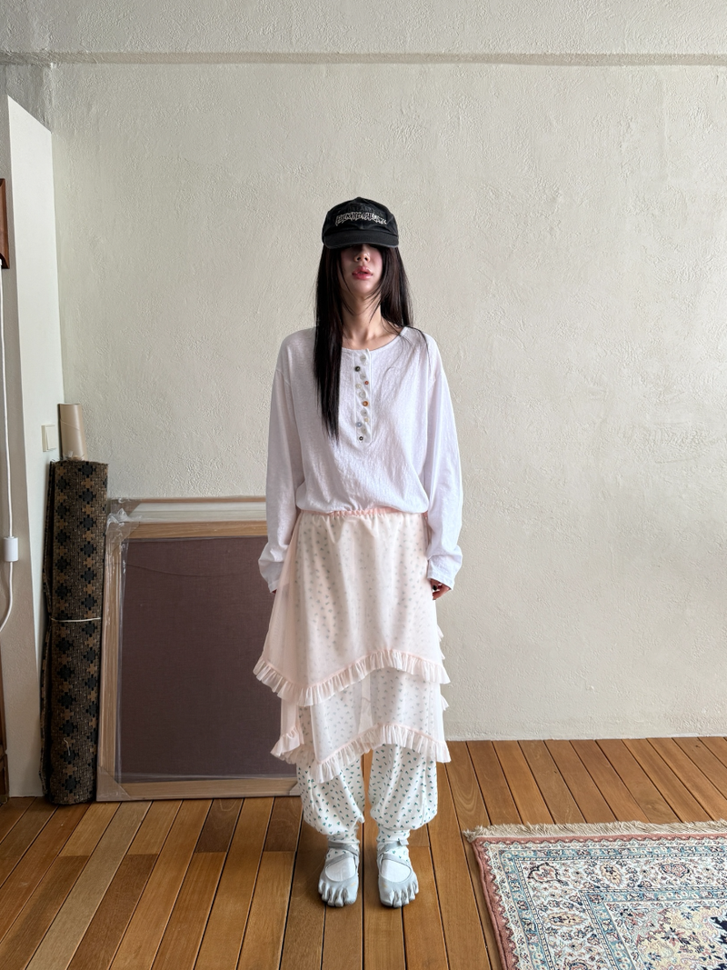 ♡MADE♡ floral leg warmer pants