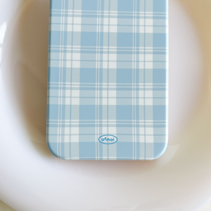 soft blue matte hard phone case
