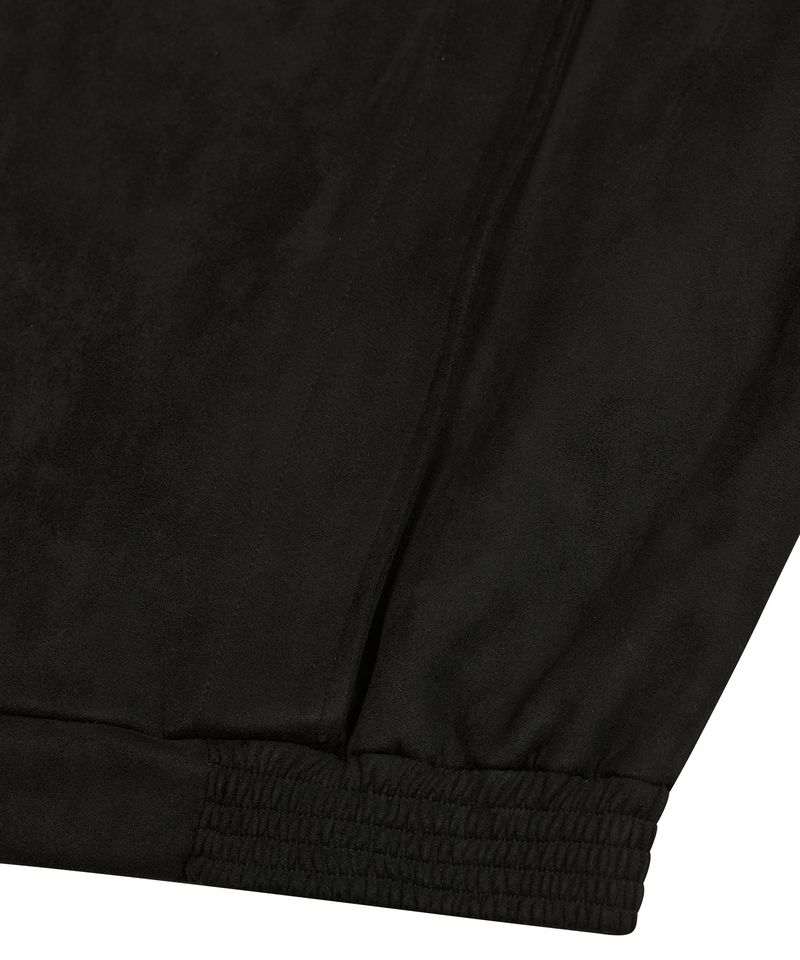 87-STAN029 [Vegan Suede] Multi-placket Suede Jacket Black