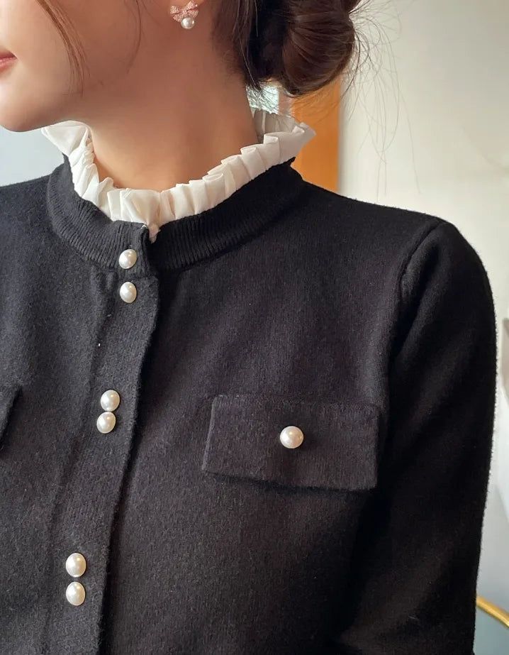 Coten Pearl Frill Knit Cardigan