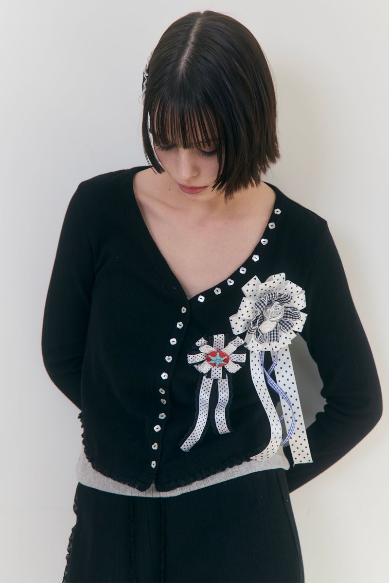 Sweet Dreams Button Cardigan (Black)