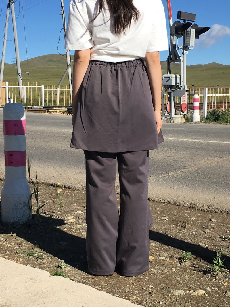 Brick Pleated Skirt Pants (2color)