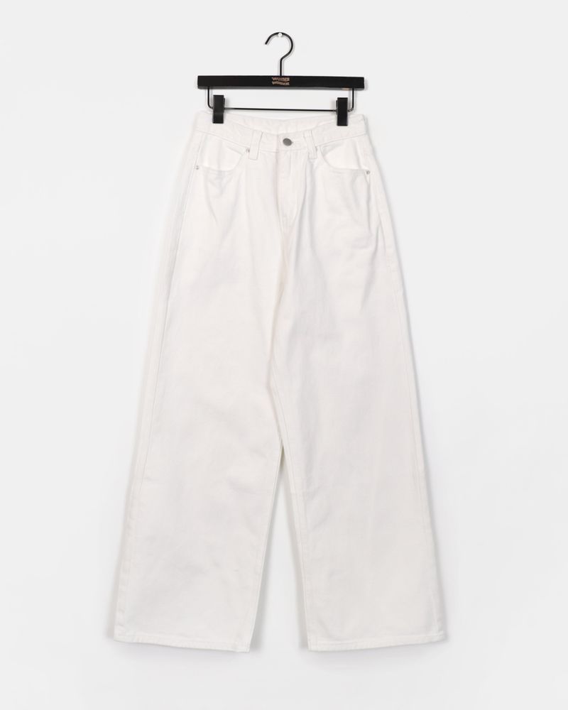 Dinty Back Pocket Wide Denim Pants