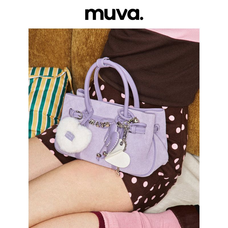 muva. 牛革 ベルベット ガーデン型 2WAY トートバッグ