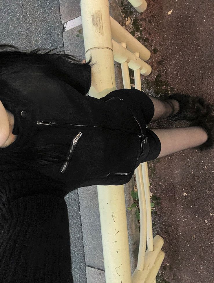Dark Suede Bodyfit Jacket
