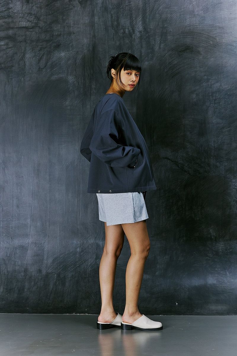 EARTH COTTON Y ZIP-UP JACKET (Charcoal)