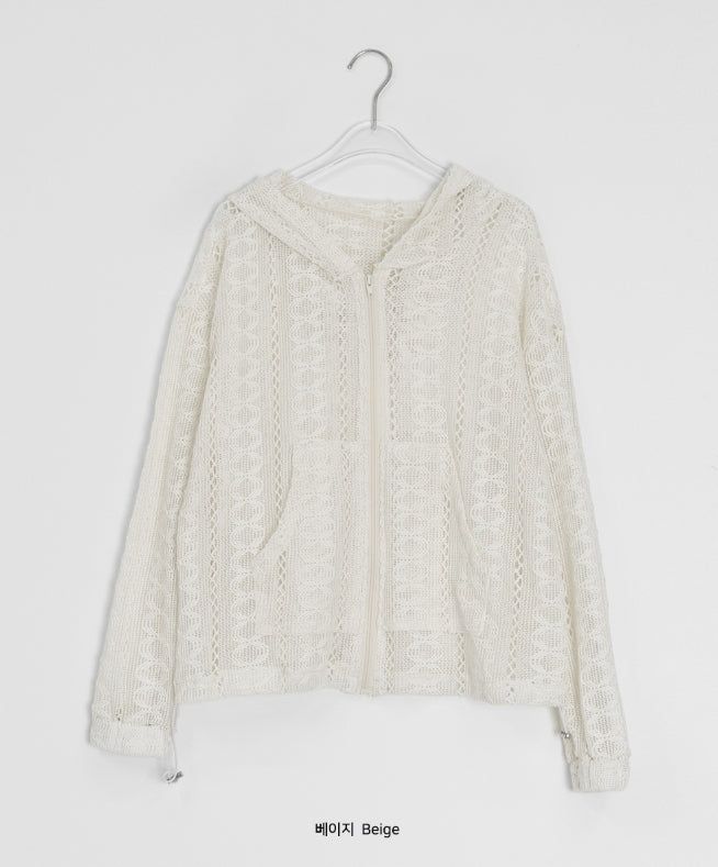 Ryoga Mesh Summer String Hood Zip-Up