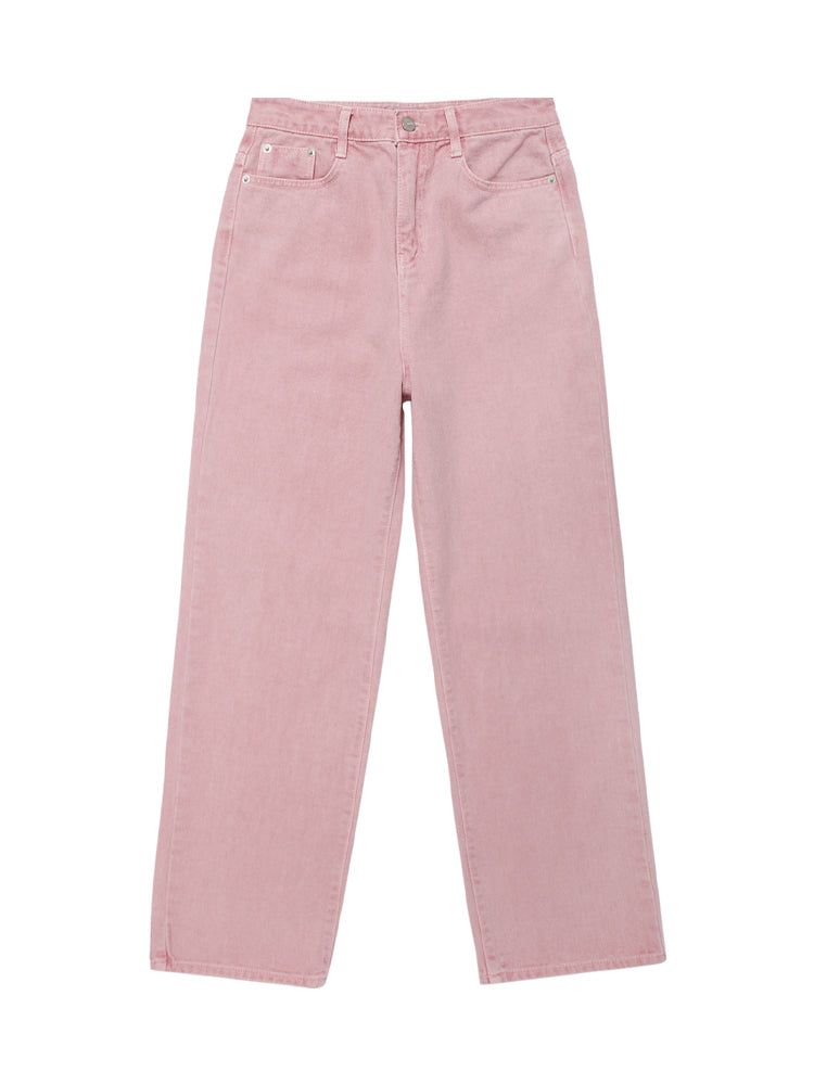 W104 DYEING WIDE PANTS_PINK
