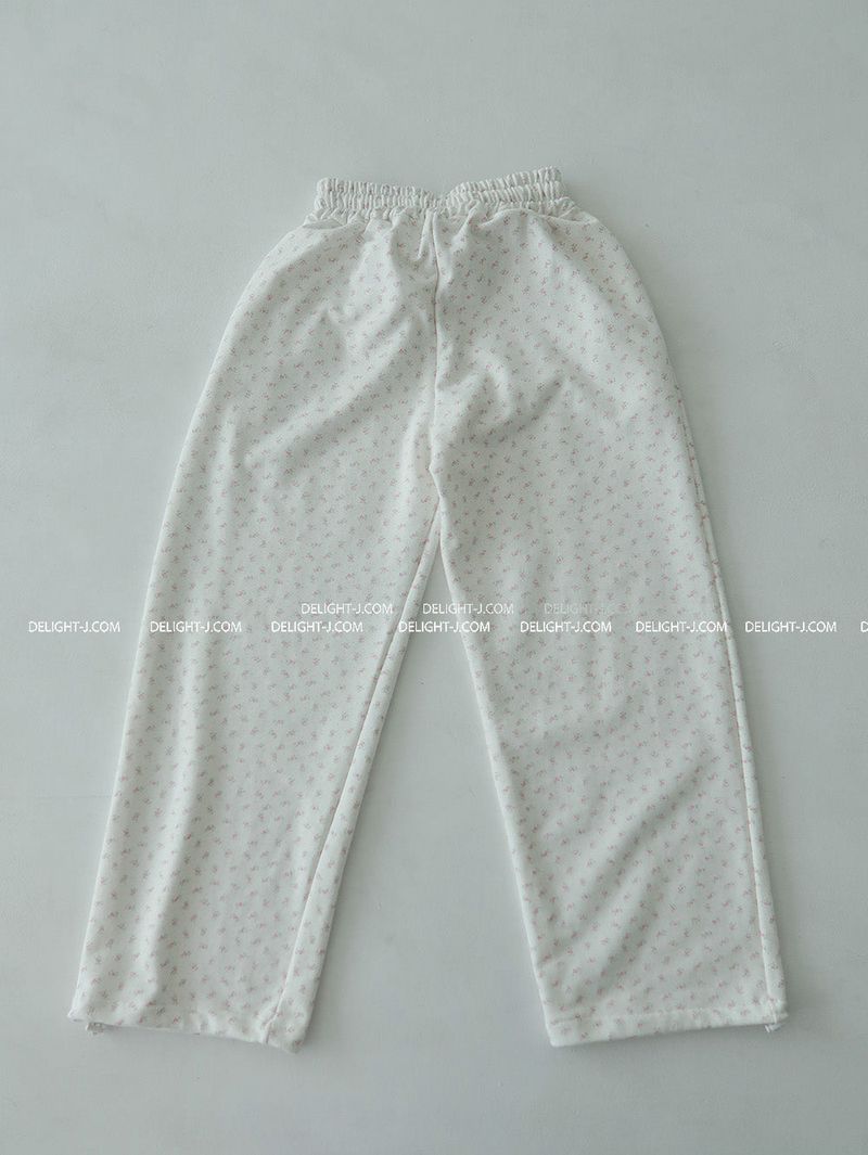 Flower Small Flower Jogger & Wide Pants