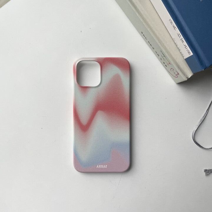 [red squiggly gradation hard case]