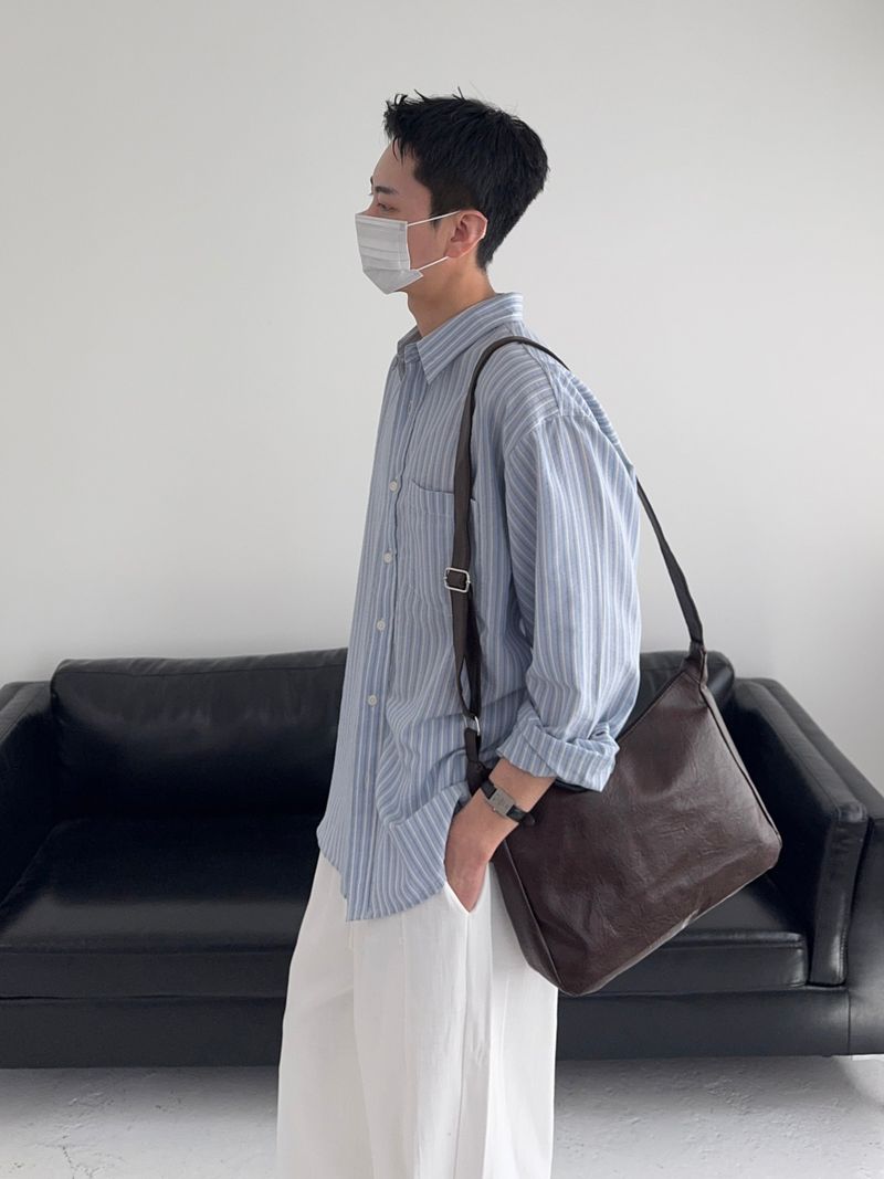 SY Relaxed Fit Seersucker Stripe Shirt (4C)