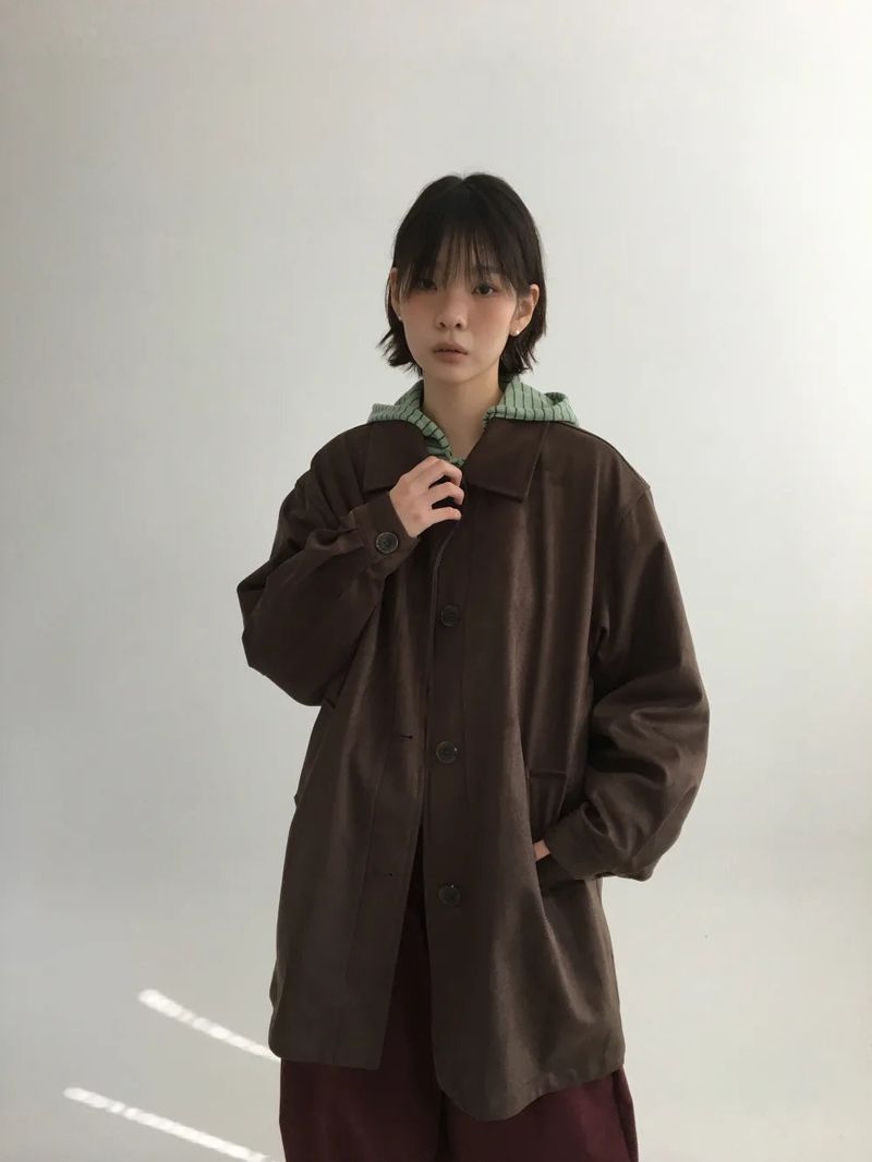 Saco Suede Half Coat (2color)