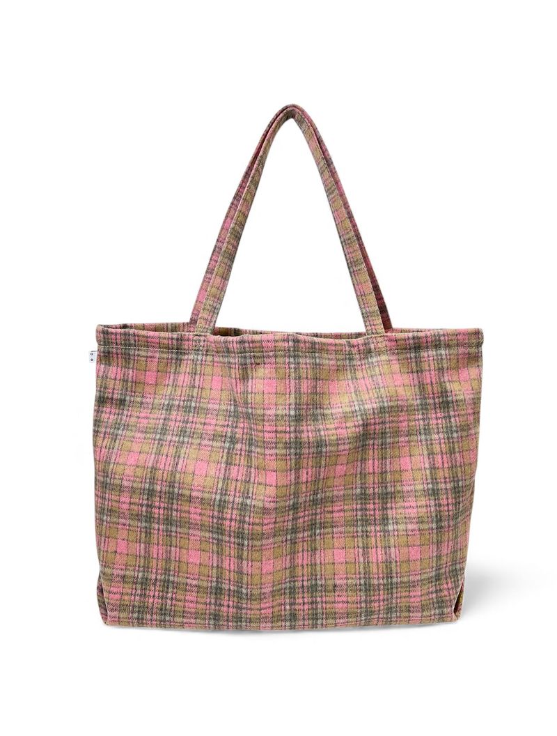 000design Check Shopper Bag / Pink