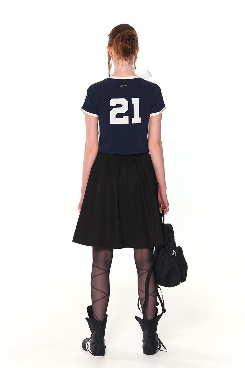 V LINE SPORTY T-SHIRTS (NAVY)