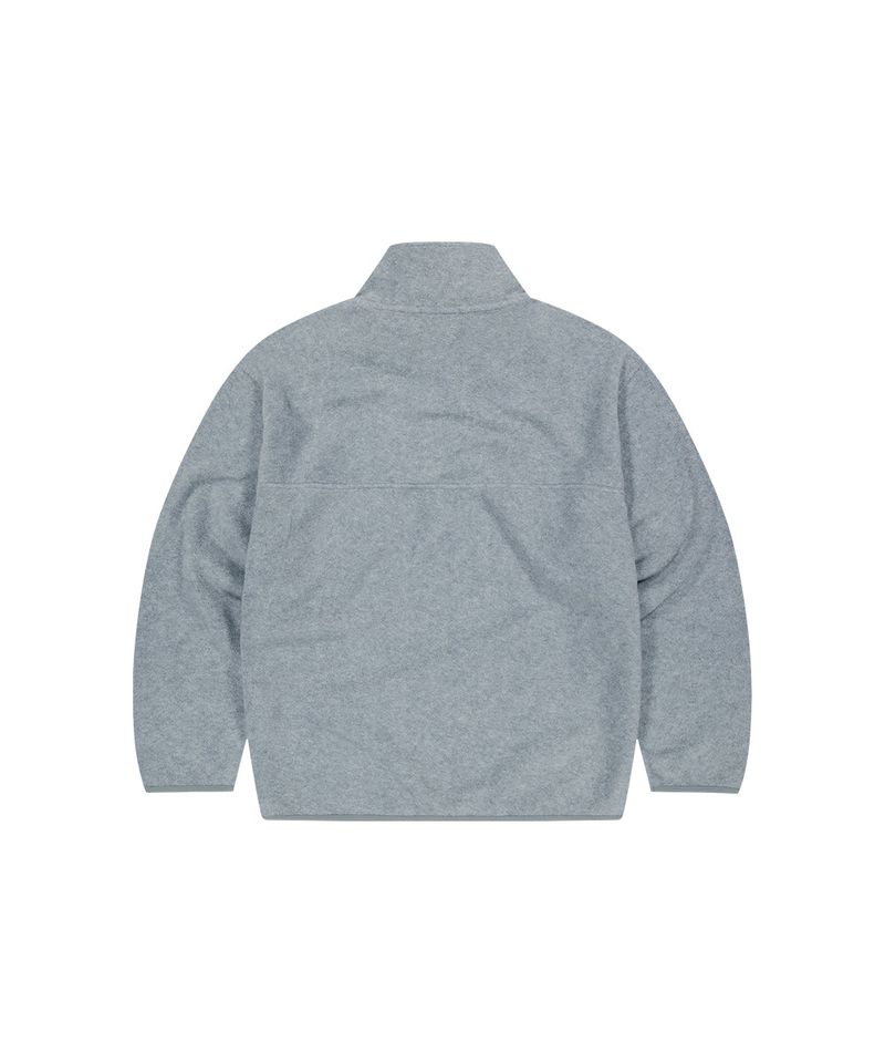 CHECK FLEECE ANORAK_GREY