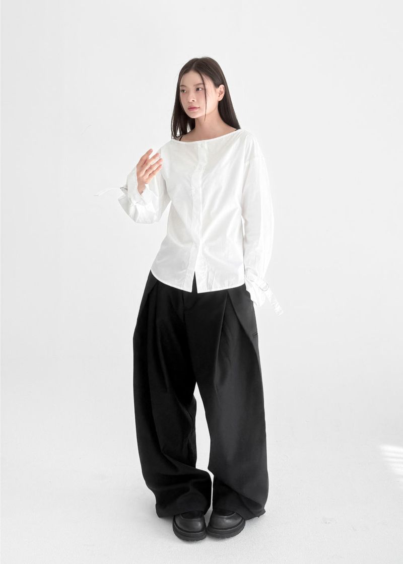  BOATNECK BELT BLOUSE