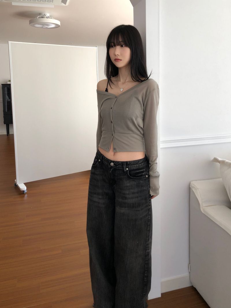 Tencel V-neck cardigan (3 colors)