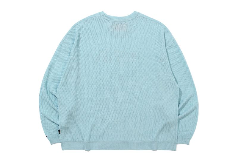 PUNCHING KNIT LONG SLEEVE_SKY BLUE