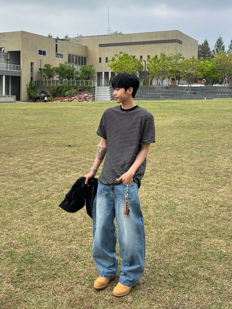 Blues Wide Denim Pants (2 Colors)
