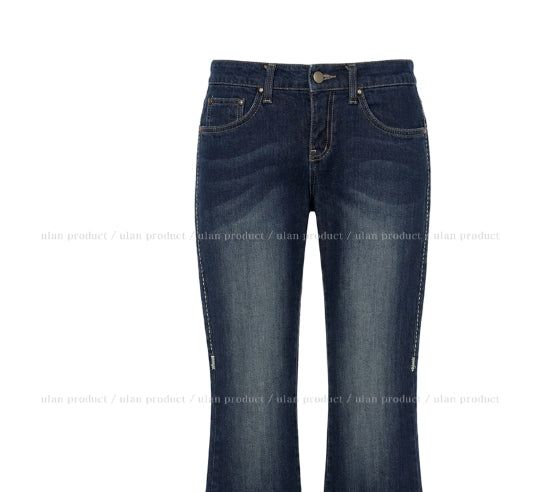 Rika Stitch Low Bootcut Denim Pants