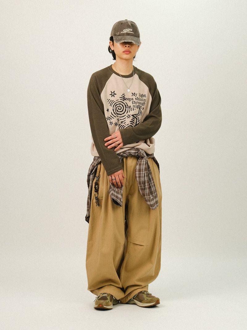 AND Pin-tuck Balloon Pants