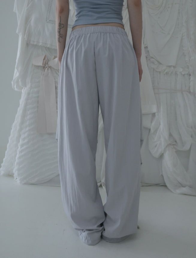Slow Pintuck Nylon Pants