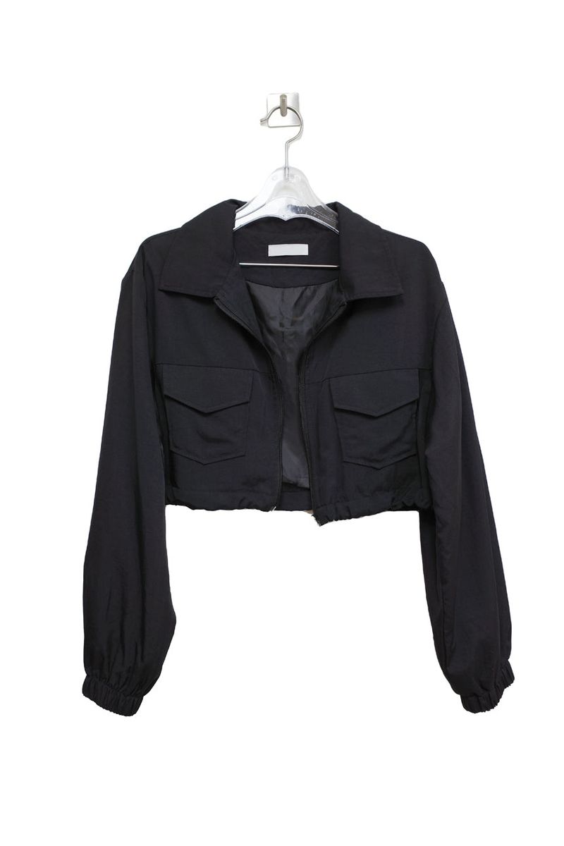 Core string bomber jacket jk (2 colors)