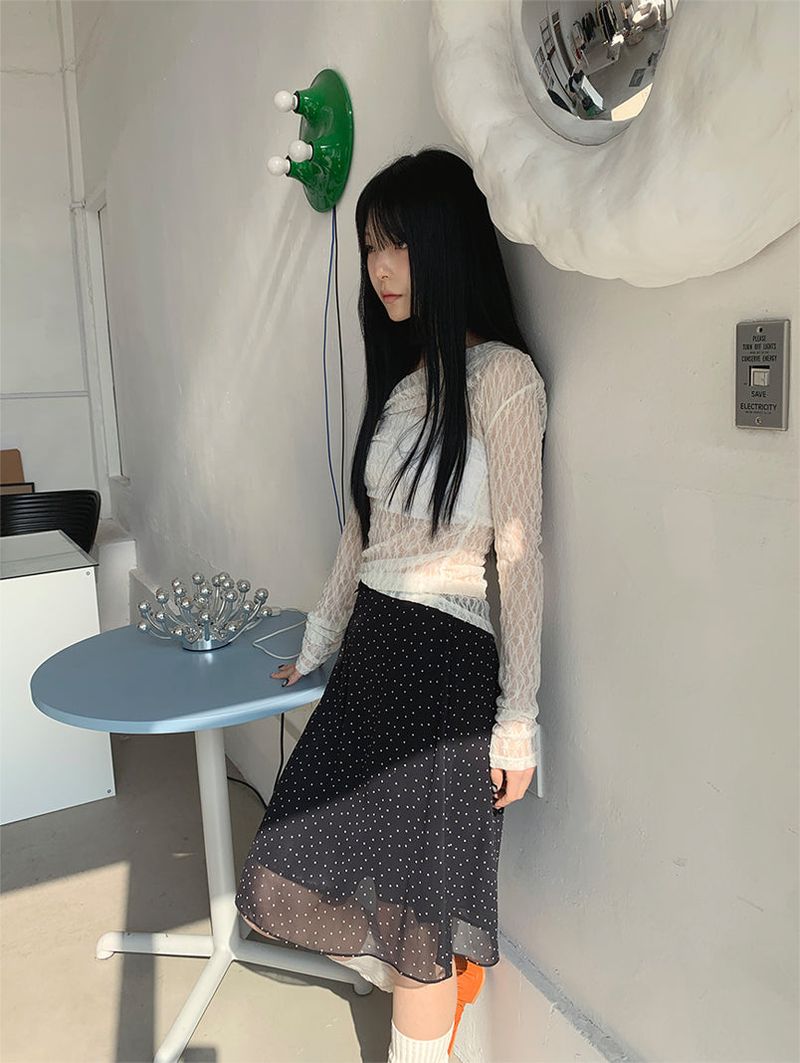 LACE DRAPE LONG SLEEVE (2C)